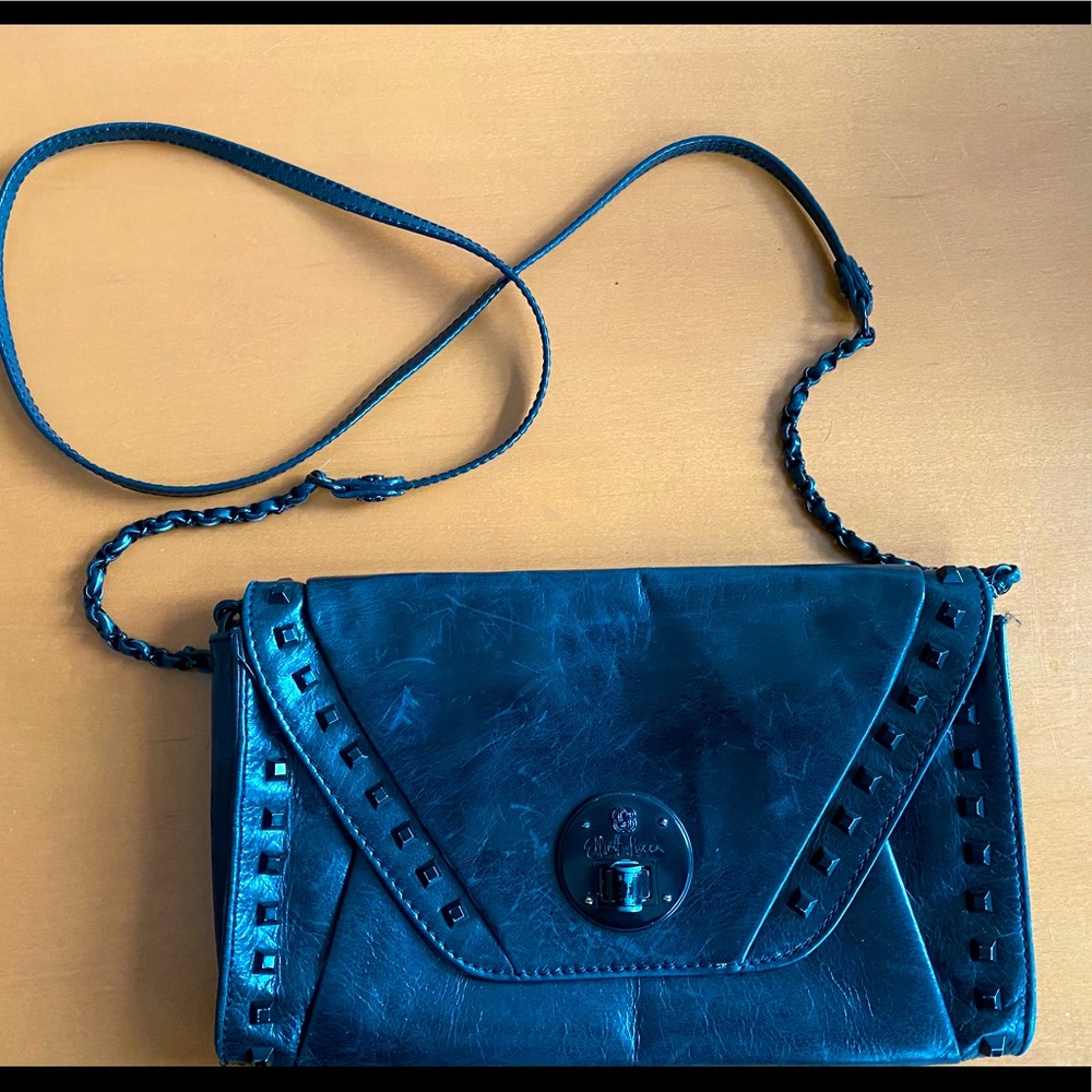 Elliott Lucca purse - black leather, studded
